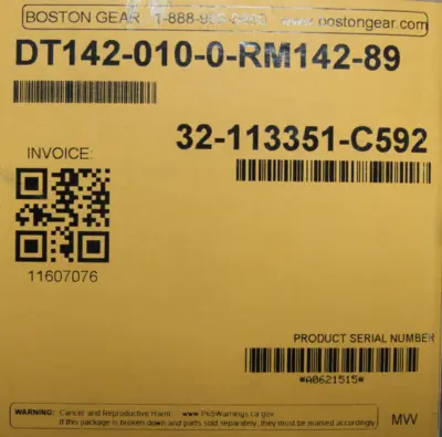 NEW BOSTON GEAR DT142-010-0-RM142-89 PLANETARY GEARBOX 10:1 DT1420100RM14289