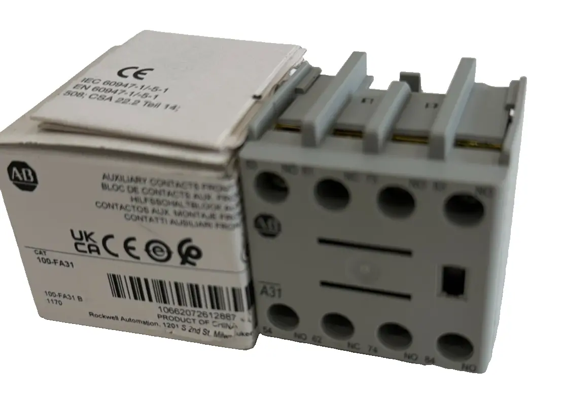 ALLEN BRADLEY 100-FA31 AUXILIARY CONTACT SER.B 100FA31 NEW, SURPLUS