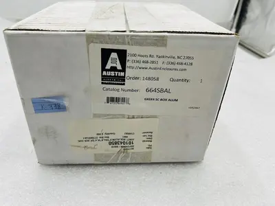 AUSTIN 666HCAL Junction Box 6x6x6 Enclosure-Clamp #K-778
