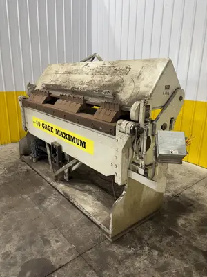 8' X 10 GAUGE CHICAGO DREIS & KRUMP MODEL #8135-6 POWERED BOX & PAN FINGER BRAKE: STOCK #23777