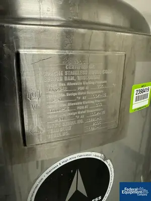 USED Apache Stainless 100 Gal Apache Reactor, 316 S/S, 100/100#