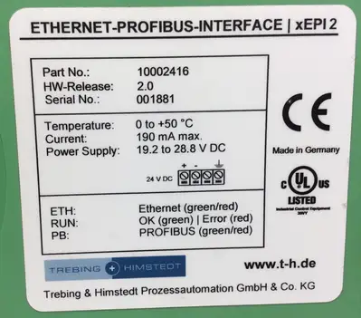 USED Trebing + Himstedt 10002416 Ethernet-Profibus-Interface