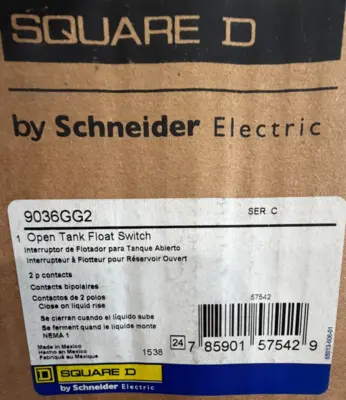 NEW SQUARE D 9036GG2 OPEN TANK FLOAT SWITCH SER.C