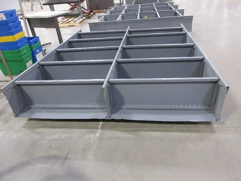 GRAY MEAL SHELVING UNITS - DOUBLE WIDE AND SINGLE WIDE