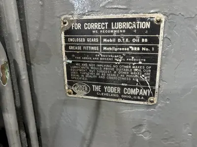 36”  YODER MODEL #M3 POWERED SLITTING HEAD w/ POWERED FEED & HOLD DOWN ROLLS : STOCK #22953