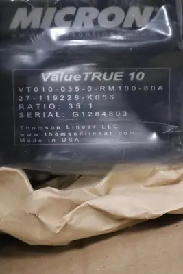 VALUETRUE 10 VT010-035-0-RM100-80A/VT0100350RM10080A PLANETARY GEARBOX #K-1555-A