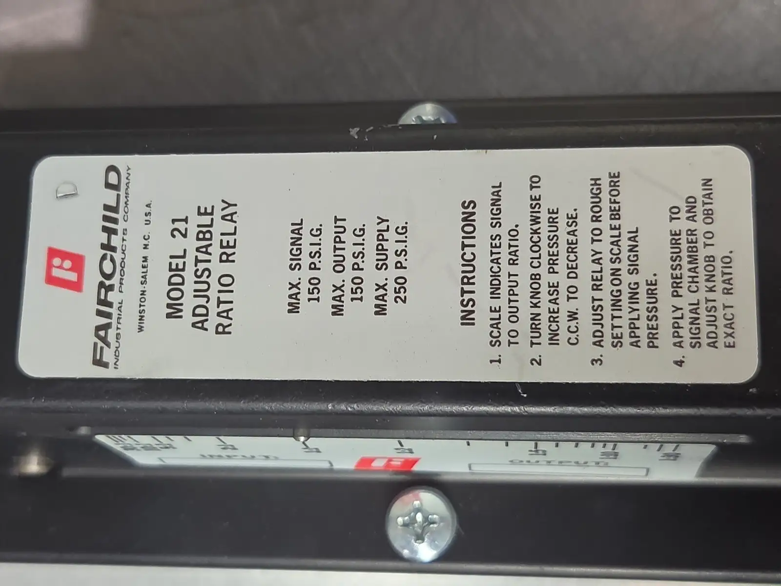 Used Fairchild _UNKNOWN_ Valves/Fittings South Carolina US | Palmetto Automation #1309046