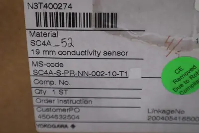NEW IN BOX YOKOGAWA SC4A-S-PR-NN-002-10-T1 19/SC4ASPRNN00210T1 STOCK G427A