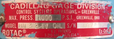 USED ROTAC HN-32-1V HYDRAULIC ACTUATOR / ROTARY HN321V