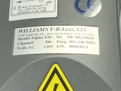 Used Williams Wireless Industrial Radio Remote Control Receiver CH 206 Industrial Controls Michigan US | Maverick Industrial Sales #1413486