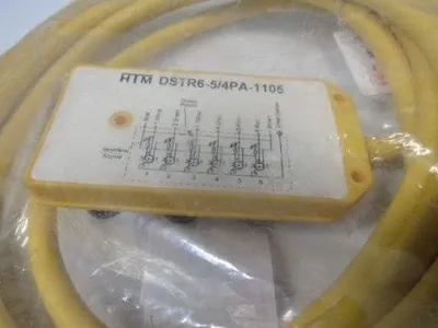 HTM DSTR6-5/4PA-1105 Distribution Box Assembly M12 5 Pole 4 Wires PNP W/LED