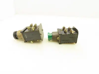 Allen Bradley 800H-AK1A Flush Head Push Button Unit Black Green Ser A Mixed Lot