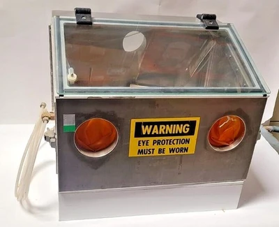 Stainless Steel Micro Sand Blasting Blast Glove Box American Made USA