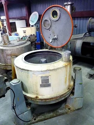 Sangerhausen FZPO 850C perforate basket centrifuge, 316SS.
