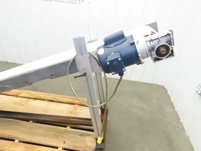 Bunting Magnetics 9'L Adj Incline Parts Conveyor 11.25" Belt 115/230V 1PH 40FPM