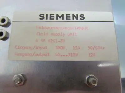 Siemens 6-RA-8261-3B Circuit Board, Field Supply Unit-For Parts or Repair