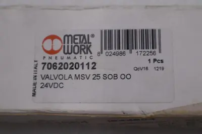 NEW OPEN BOX Metalwork 7062020112 Valve MSV 25 SOB OO 24VDC STK H1586A
