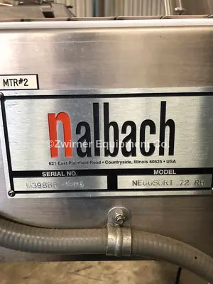 Nalbach Model Necosort 72RH, Stainless Steel Plastic Bottle Unscrambler/ Orienter