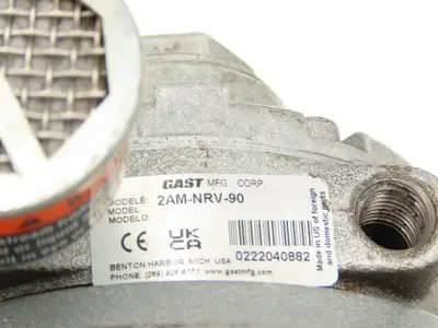 Gast 2AM-NRV-90 Pneumatic Air Motor Drum Mixer 2" Bung Agitator 30" Stainless