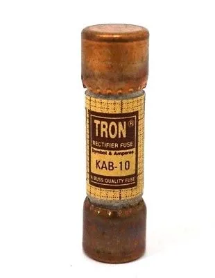 10 NEW BUSSMANN TRON KAB-10 FUSES KAB10