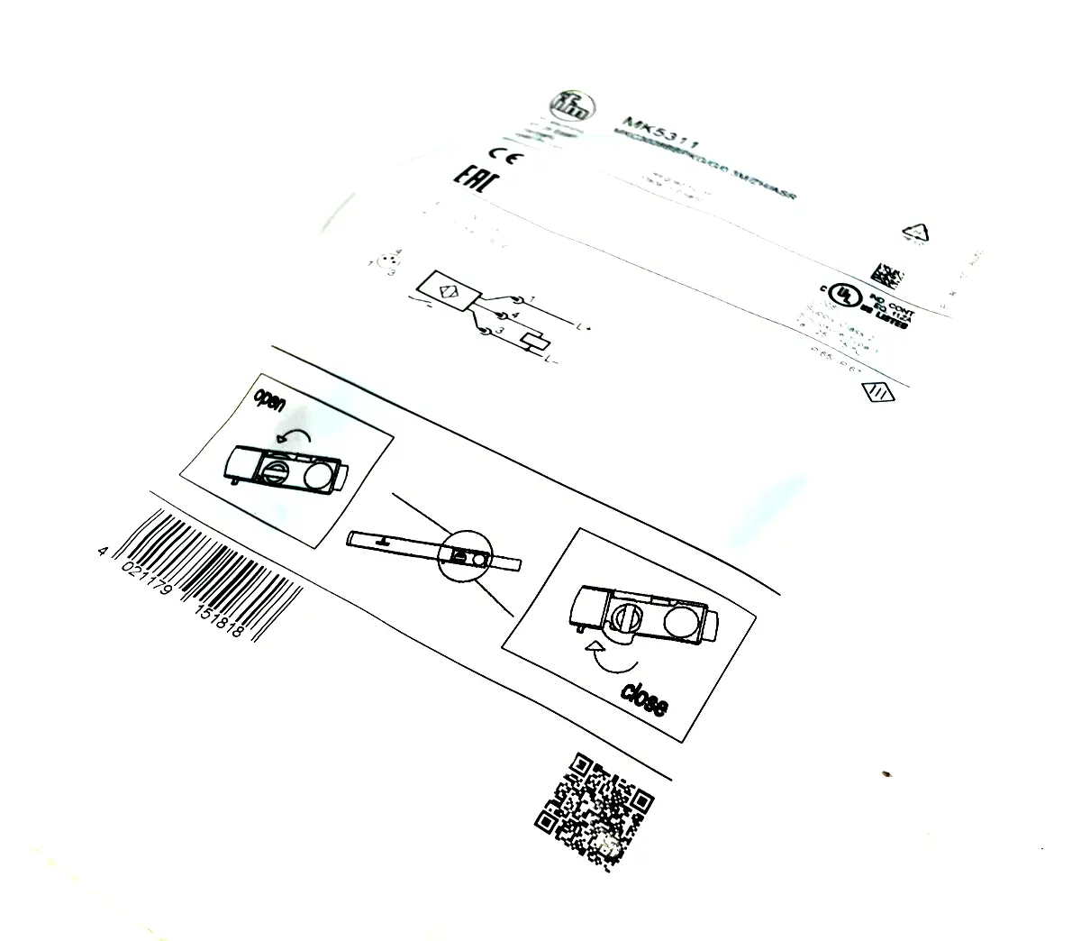 NEW IFM MKC3028BBPKG/G/0,3M/ZH/ASR-MK5311 CYLINDER SENSOR