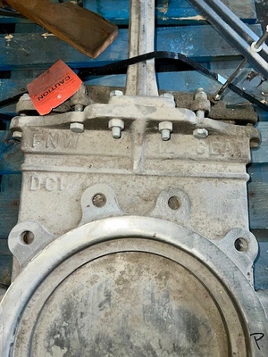 12" FNW Stainless Steel Knife Gate Valve Air Operated , New or Rebuilt Storeroom Spare