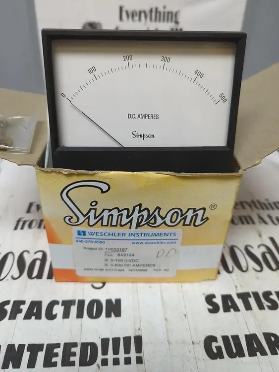 New | in-Stock SIMPSON 0-500 DC Meters - Misc | Surplus Asset Holdings #1206838