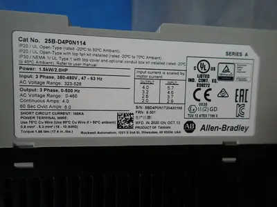 USED 2020 ALLENBRADLEY 25BD4P0N114