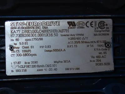 USED 2015 MOTION INDEX DRIVES RT 40012360RHCV1006