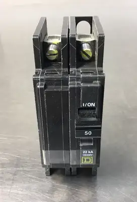 SQUARE D QOU250VH Circuit Breaker,50A,120/240V,2P 4E-8