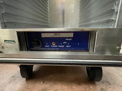 Used Seco Select Used Seco 34 Tray Mobile Full Size Heated Humidified Dough Proofer Cabinet - 120V Proofers (Bakery) Illinois US | Falcon Restaurant Supply #1375840