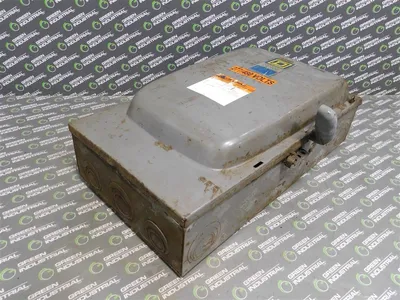 Square D H364 Single Throw Fusible Safety Switch 200 A 600VAC Ser. A1 50HP Used