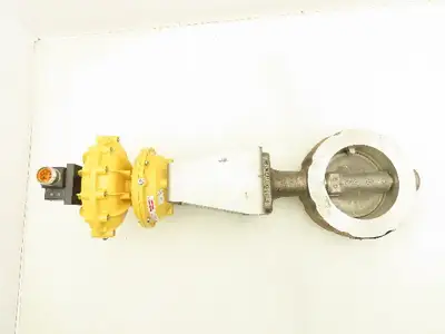Crane Flowseal Stainless 4" Butterfly Valve w/Kinetrol Pneumatic Actuator
