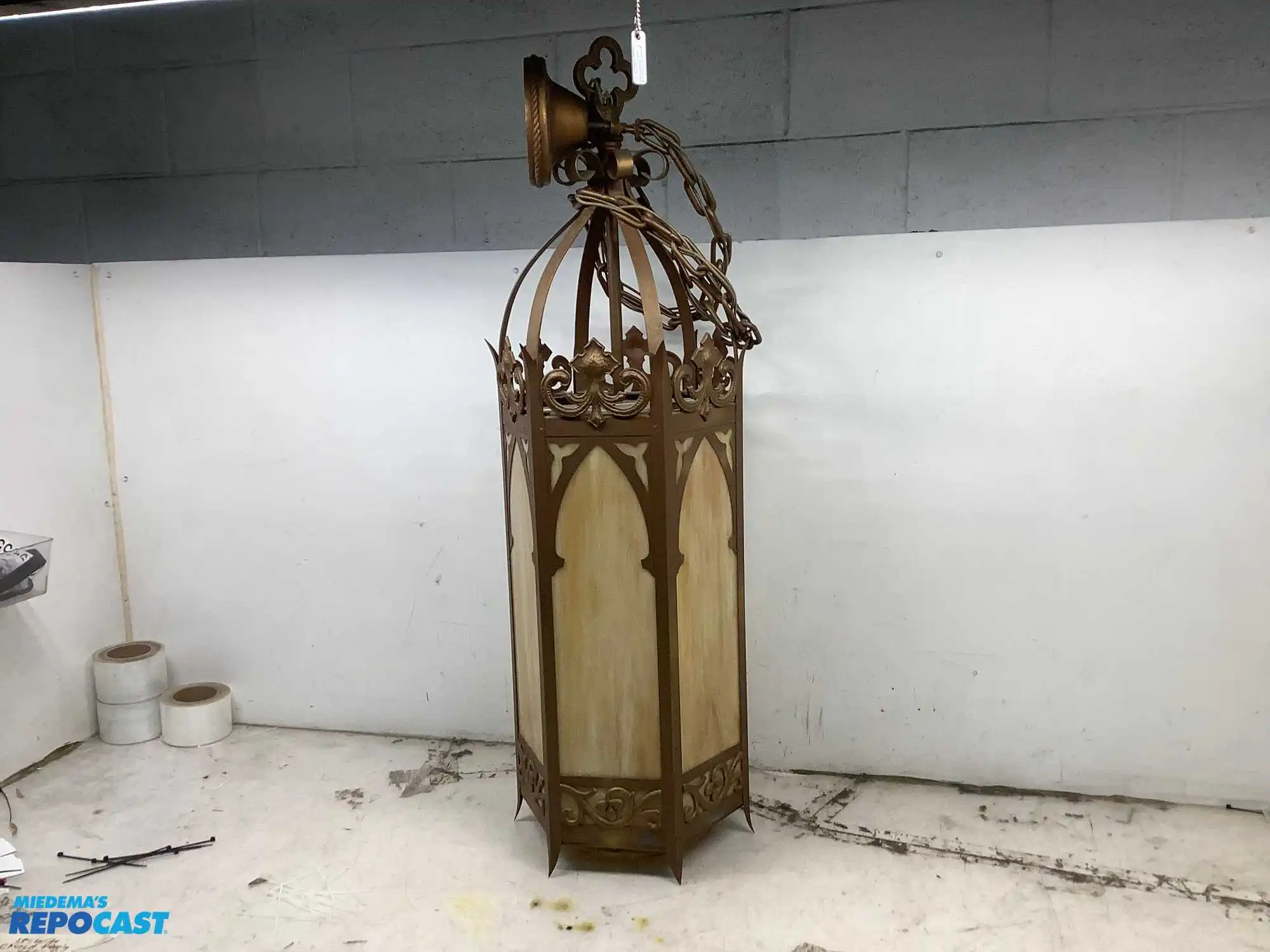 45” tall 15” wide mid century church hanging parlot