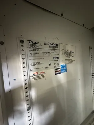 174-0216 True GDM-37 Double Sliding Glass Door Self Contained Cooler