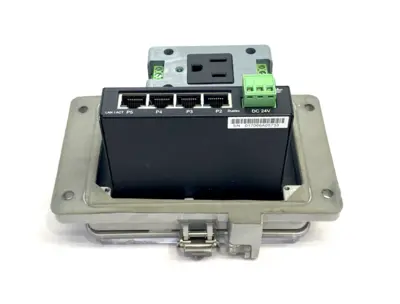 USED GRACE TECHNOLOGIES GFCI DUPLEX INSIDE-OUTLET; 15 AMP CIRCUIT BREAKER