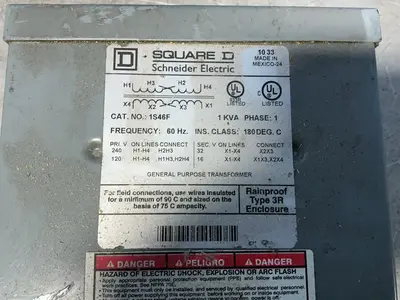 Used SQUARE D 1S46F Transformers Ohio US | HGR 24 #1316434