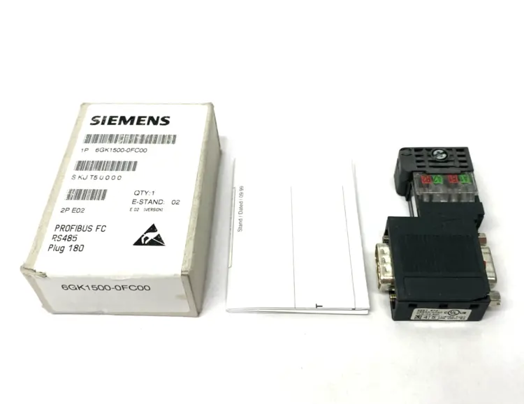 New | in-Stock Siemens PROFIBUS FC RS 485 Connector Plug 180, Axial Outlet Electrical Fittings Michigan US | Maverick Industrial Sales #1401906