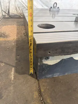59" WIDE X 138" LONG X 12" TALL T-SLOTTED FLOOR PLATE. STOCK #0543426