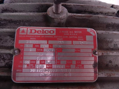 Used DELCO _UNKNOWN_ A.C. Motors Texas US | OCO Industrial #1600038