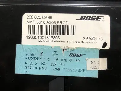 USED BOSE 208 820 09 89