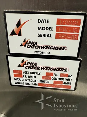 Used 2012 ALPHA PW-12 Checkweighers (Misc) | Star Industries #1253813