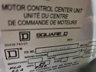 USED SQUARE D MODEL 6