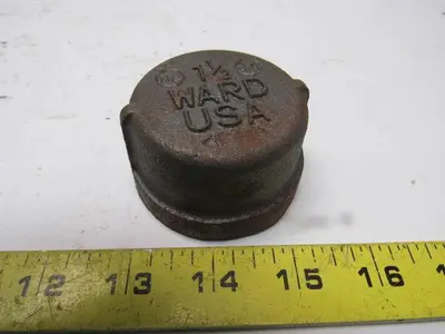 Ward Black Pipe Fitting Cap 1-1/2'' Malleable Iron