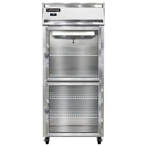 Continental 1FXNSAGDHD 36 1/4" One Section Reach In Freezer, (2) Right Hinge Glass Doors, 115v