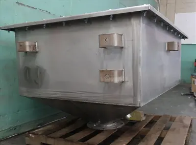 SPC8423  Bin Hopper Silo 23.8 cu.ft., bulk storage bin, Stainless Steel