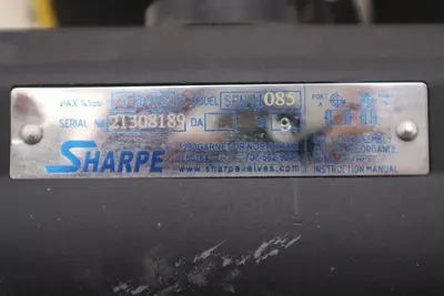 Sharpe SPN II 085 Double Acting Rack and Pinion Pneumatic Actuator STOCK 1550-A