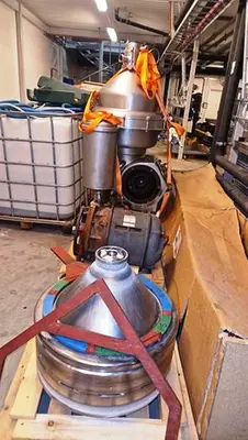 Alfa-Laval MRPX 314 HGV-74 hot milk separator, 316SS.