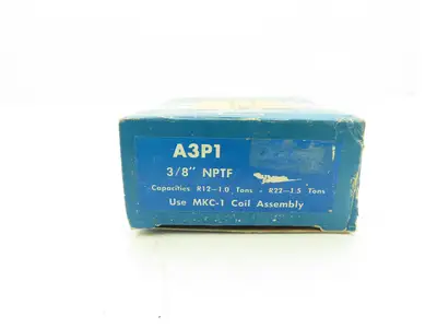 Sporlan A3P1 Solenoid Valve Less Coil 3/8"NPTF R12-1.0 Ton R22-1.5 Ton for MKC-1
