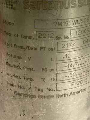 USED Sartorius Stedim 7M19LWUS06-47